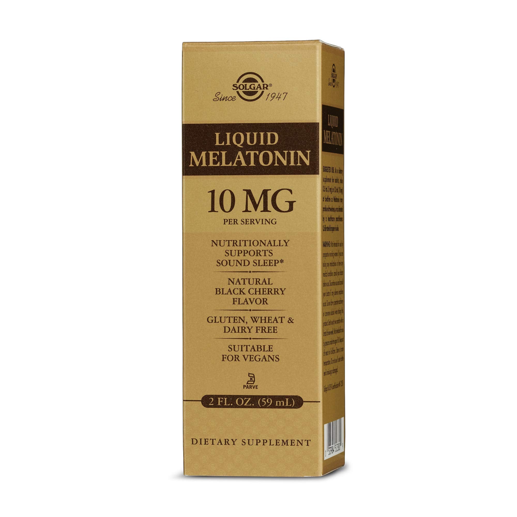 Solgar Liquid Melatonin 10 Mg Natural Black Cherry Flavor 2 Oz